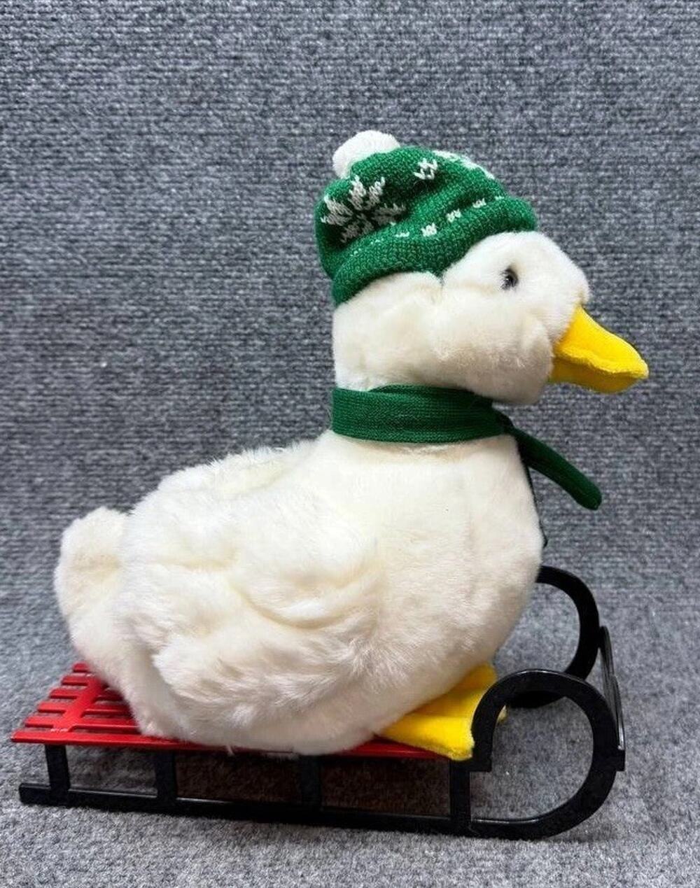 Aflac Duck Plush Toy Winter Hat Scarf Charity Promo Used